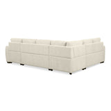 English Elm 107.5" U-Shaped Sofa Sectional Sofa Pull-Out Sofa Bed With A Storage Chaise Lounge, Charging Devices For Living Room, Beige