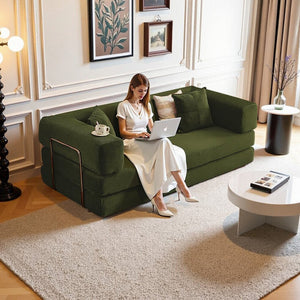 English Elm 2-In-1 Convertible Modular Sofa Bed With Memory Foam - Space-Saving Comfort For Small Spaces! W3653P355618