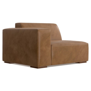 English Elm Rex Left Arm Sofa Module - Luxurious Caramel Brown Leather, Modern Comfort, And Customizable Design B136P199274-GIGA