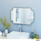 Christopher Knight Home® - Noble House - Verne Glam Wall Mirror with Gold Finished Stainless Steel Frame