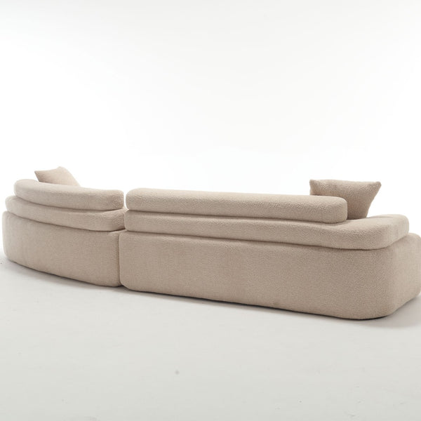 English Elm Modern Foam-Filled Sleeper Sofa Bed With Unique Boucle Design For Living Room & Bedroom Decor W2705S00007-GIGA