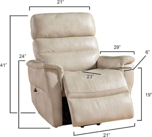 English Elm 1pc Power Lift Recliner Faux Leather Chaise Massager Lumbar Relief Modern Lounge B011P205580