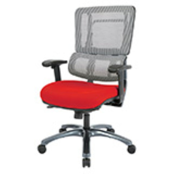OSP Home Furnishings Vertical Mesh Back Ergonomic Office Chair with Lumbar Support and Titanium Caster Base 99667T-9