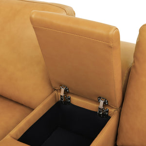 English Elm Large Square Arm Leather Match Modular Sectional for Open Concept Living Rooms Ginger B2748S00134