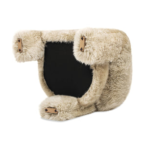 English Elm Jennifer Taylor Home - Avalon Genuine Sheepskin 35" Split Barrel Back Accent Chair in Natural Blonde Fur – Cozy Chic Seat B2719P290776