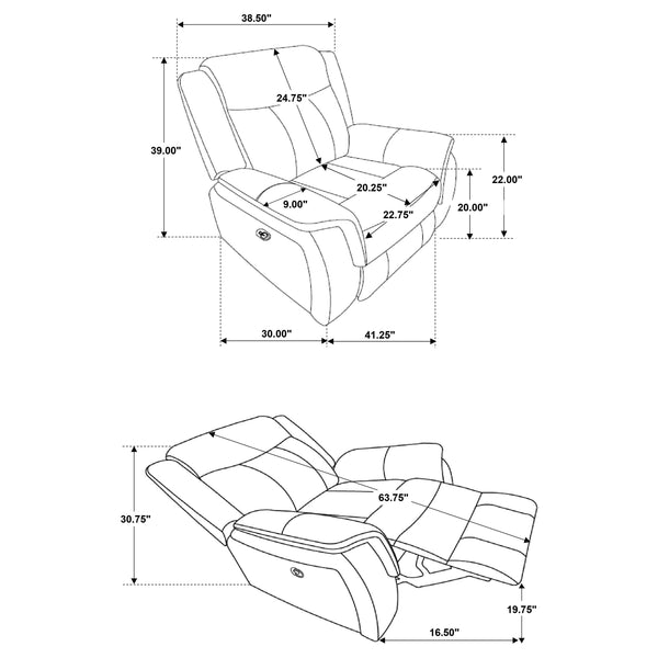 English Elm Franklin Microfiber Glider Recliner with Tufted Back and Cool Gel Memory Foam Seat B062P447788