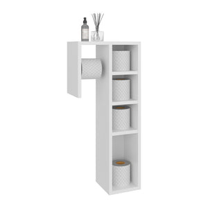 English Elm Rosemont Sliding Door Wall Cabinet White Finish Adjustable Shelves Bathroom Storage B092P390617