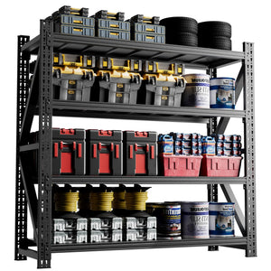English Elm 5000lbs Industrial Cold-rolled Steel Shelving Unit for Garage Warehouse Storage W2735P457280