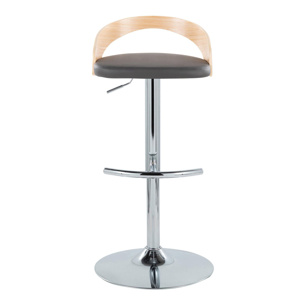 English Elm Adjustable Swivel Barstools Set of 3 Faux Leather Chrome Base Kitchen Counter Seating B202S02032