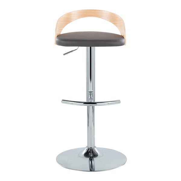 English Elm Adjustable Swivel Barstools Set of 3 Faux Leather Chrome Base Kitchen Counter Seating B202S02032