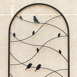 English Elm 4 Pack Powder-coated Metal Garden Trellis Panels Rustproof Climbing Plant Support Outdoor W1586P268006