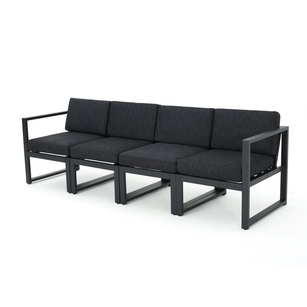 English Elm Navan Modular Outdoor Sectional Aluminum Six Piece Patio Set with Weather Resistant Cushions 60732.00RLSET