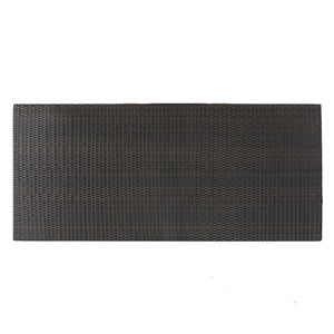 English Elm Christopher Knight Home® - DOMINICA Brown Multi 33x75 Rectangular Patio Table - Iron Frame Woven Wicker, Seats 8, Durable 61538.00MBRN