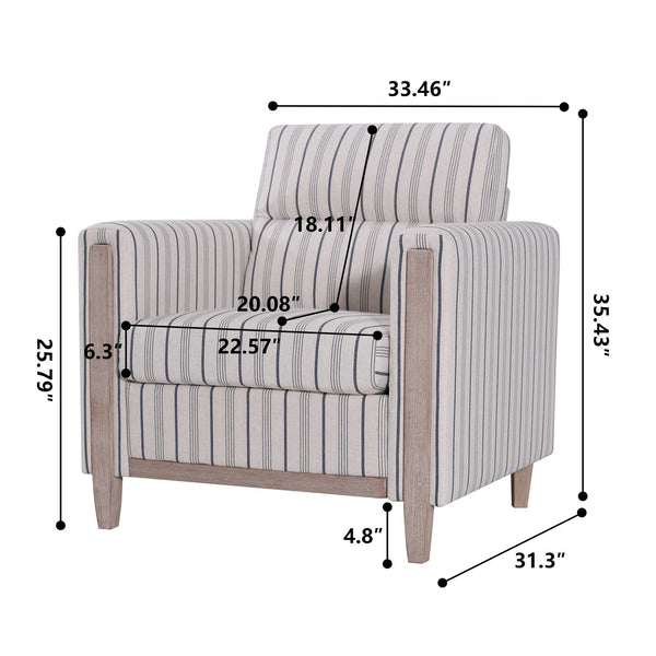 English Elm 1 Seater Pu Leather Accent Sofa with Pocket Spring Cushion for Living Room W680P409325