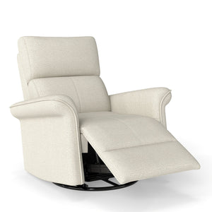 English Elm Power Power Swivel Rocker Recliner Chair with Wide Armrests, Dual USB Charging Ports, Compact Comfort Gray W1028S00054