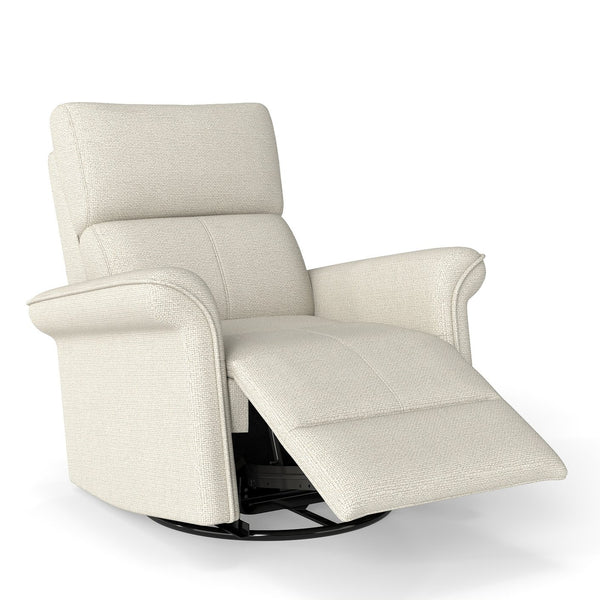 English Elm Power Power Swivel Rocker Recliner Chair with Wide Armrests, Dual USB Charging Ports, Compact Comfort Gray W1028S00054