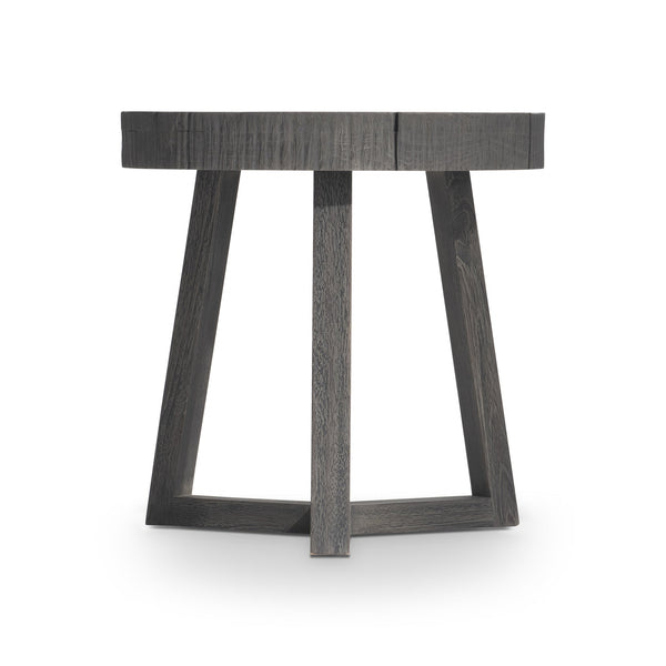 Bernhardt Bernhardt Kaya Outdoor Side Table With Sliced Teak Top & Suar Wood Base, Smoked Truffle Finish X08127