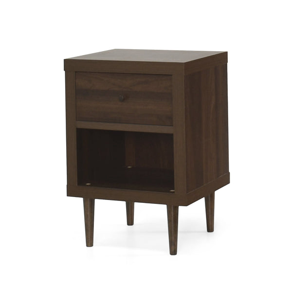 English Elm Christopher Knight Home® - 1-Drawer Nightstand - Compact Modern Design, Faux-Wood Finish, Easy Assembly, Perfect For Small Spaces 72036.00WALN
