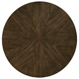 Homelegance By Top-Line Maverick Distressed Walnut Finish Round Dining Table Brown Veneer