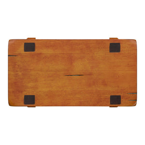 Homelegance By Top-Line Barrett Saddle Seat 18-inch Backless Stools (Set of 2) Oak Rubberwood