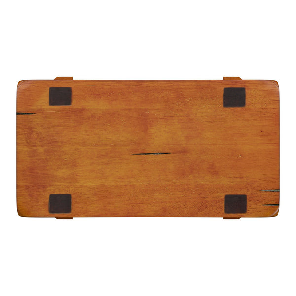 Homelegance By Top-Line Barrett Saddle Seat 18-inch Backless Stools (Set of 2) Oak Rubberwood