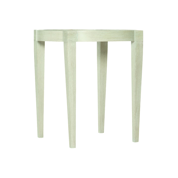 Bernhardt Bernhardt East Hampton Solid Ash End Table - Cerused Linen Top, Tapered Legs, Neo-Traditional Accent (98) 395121