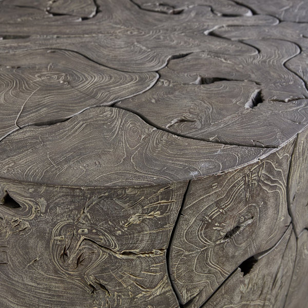 Bernhardt Bernhardt Teak Trinidad Outdoor Cocktail Table — 54" Oval Smoked Truffle Top, Mitered Edge Design X07016