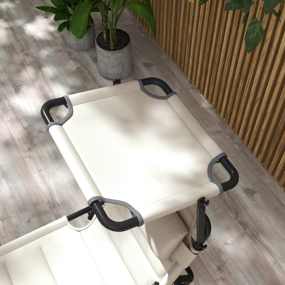 English Elm Outsunny Adjustable Outdoor Lounge Chair With Sunshade, Pillow & Folding Design For Ultimate Comfort W2225P200577-GIGA