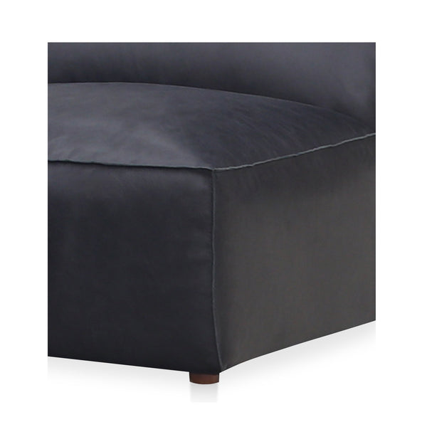 English Elm Form Low Profile Slipper Chair Top Grain Leather Seat for Modern Living Spaces B2769P504414