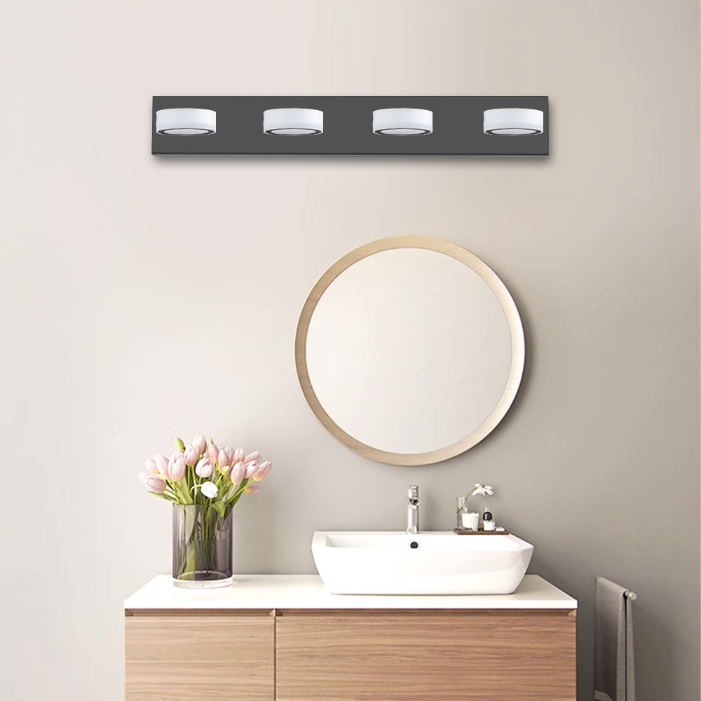 English Elm 29" Modern Crystal Bathroom Vanity Light 5-Light Elegant Wall Sconce with Clear Glass Shades for Vanity Black W2312P374885