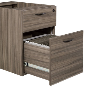 OSP Home Furnishings Napa Under Desk Rolling File Pedestal with Locking Casters for Office Organization 22"D NAP-80-URB