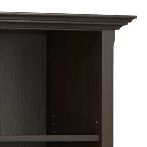 English Elm Amherst 24-Inch Solid Wood Bookcase: Stylish Hickory Brown Storage With Adjustable Shelves & More! B136P238601