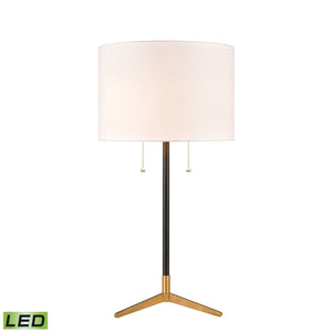 Clubhouse 29'' High 2-Light Table Lamp - Black - Includes LED Bulbs D3120WHT-LED Elk Home