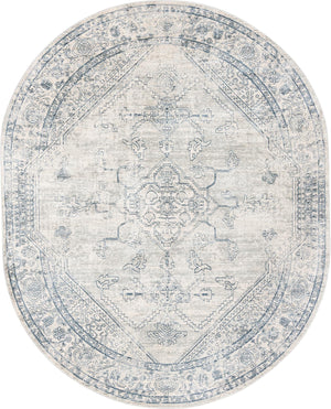 Unique Loom Newport Ochre Machine Made Border Rug Gray, Ivory 7' 10" x 10' 2"