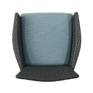 English Elm Christopher Knight Home® - Malta Dining Chair Set Of 2 - Modern Grey Wicker Design For Ergonomic Comfort In Any Space 56447.00AGT