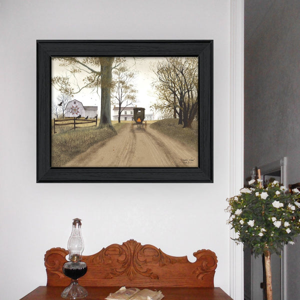 English Elm "headin' Home" Billy Jacobs Framed Canvas Print Rustic Pastoral Art for Farmhouse Walls B06785449