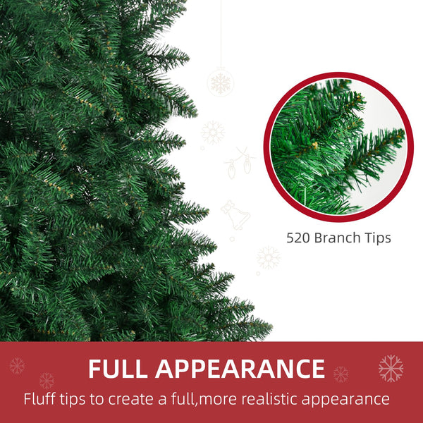 English Elm Homcom 7Ft Half Artificial Christmas Tree - Space-Saving Holiday Décor With 520 Lifelike Branches W2225P229610