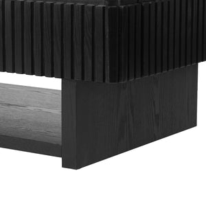 English Elm 46.5" Lift Top Coffee Table Fluted Frame Marble Pattern Hidden Storage Modern Living W5278P458348