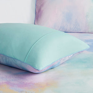 JLA Home Intelligent Design - Watercolor Dream Tie Dye Comforter Set with Piped Edges, Hypoallergenic Fill & Antimicrobial Care 90 L x 68 W x 1H ID10-1987