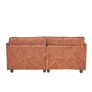 English Elm United Cozy Two-Seat Chenille Sofa With Detachable Armrests, Footstools, And Side Pockets For Comfort P1 W1568S00141-GIGA