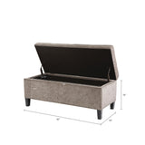 Madison Park Shandra II Modern/Contemporary Tufted Top Soft Close Storage Bench FPF18-0197 Taupe