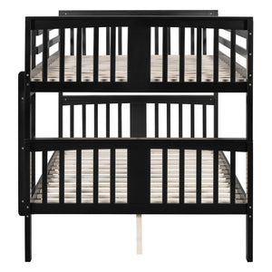 English Elm Full Over Bunk Bed Solid Pine Frame White Finish Converts to Two Beds LT000203AAP-2
