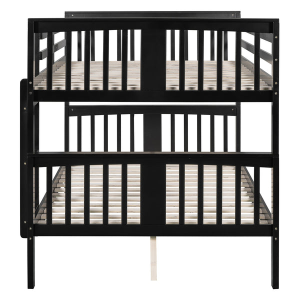 English Elm Full Over Bunk Bed Solid Pine Frame White Finish Converts to Two Beds LT000203AAP-2