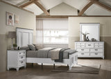 Classic Clelane Wood Bedroom Set: Queen Bed, Dresser, Mirror, 2 Nightstands