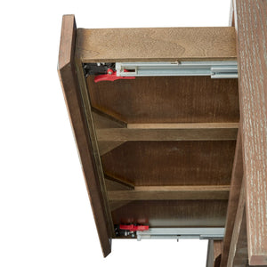 English Elm Wood Top 2 Drawer Cocktail Table Cocoa - Rustic-Contemporary Solid Wood, Soft-Close Drawers & Shelf B2699P323118