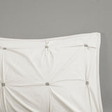 INK+IVY Masie Transitional 3 Piece Elastic Embroidered Cotton Comforter Set II10-596 White