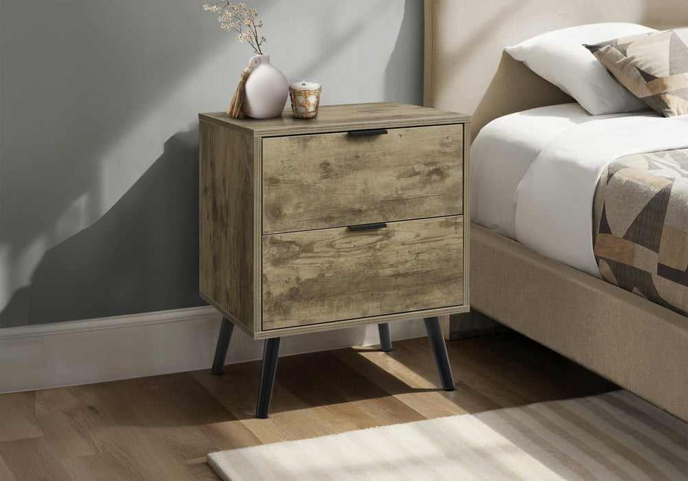 English Elm Accent Side Table Rustic Grey Laminate Compact Storage Cabinet Transitional Bedroom B2710P461695
