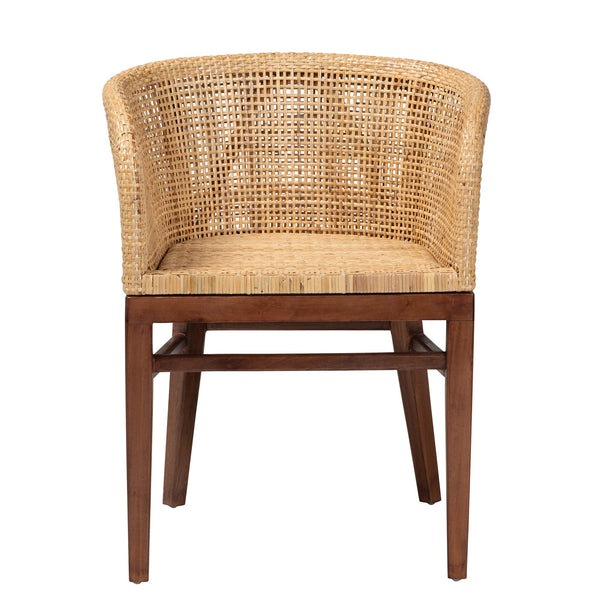 English Elm Modern Seagrass Woven Acacia Wood Dining Chair Set Bohemian Organic Style B2750P467710
