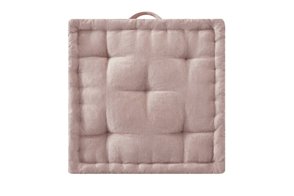 English Elm Poly Chenille Square Floor Pillow Cushion Plush 24x24 Inch Soft Polyester Seat Pad for Cozy Living Spaces Blush 3.22 L x 23.03 W x 12.8 H B035P280522