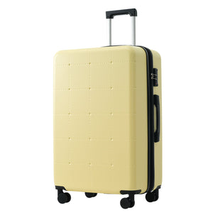 English Elm Luggage 5 Piece Hardside Abs Set with Front Access Carry on and Tsa Spinner Wheels Yellow N732P391557Y